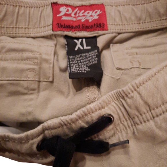 Vintage Y2K Plugg Cargo Pants Jeans Boys XL Drawstring Elastic Waist Pockets - Picture 5 of 5
